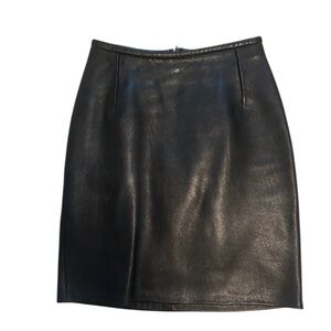 Vintage Hugo Buscati Genuine Leather Pencil Skirt — size 6